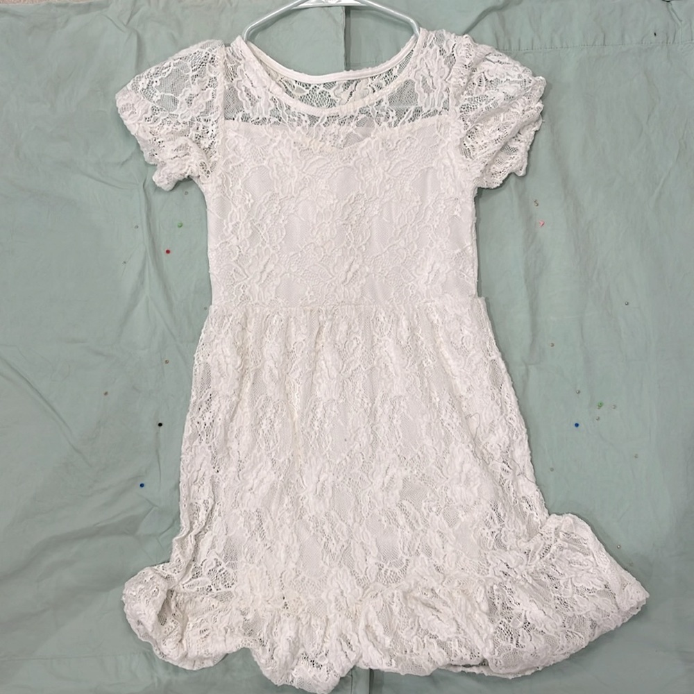 Kidpik | Floral White Dress | 🤍